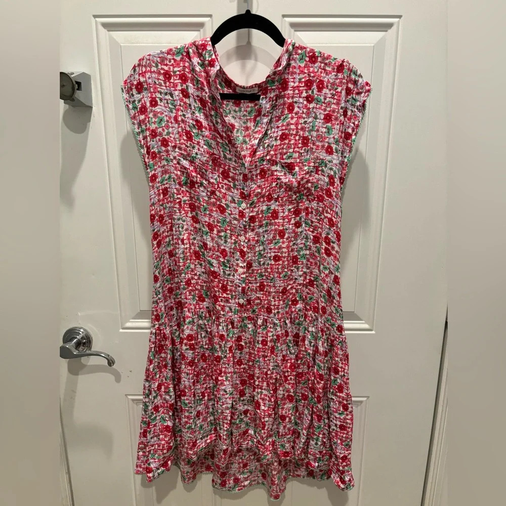 Poupette St Barth - Pink Floral Mini Dress Sz M